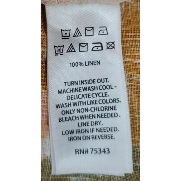 Rachel Zoe Size 1X 100% Linen Tropical Floral Print Short Sleeve Woven Top  NWT - Picture 9 of 9